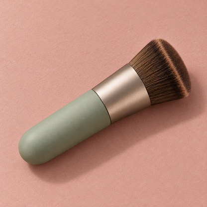Flat Top Buffing Brush — reverse-angle view on dusty rose