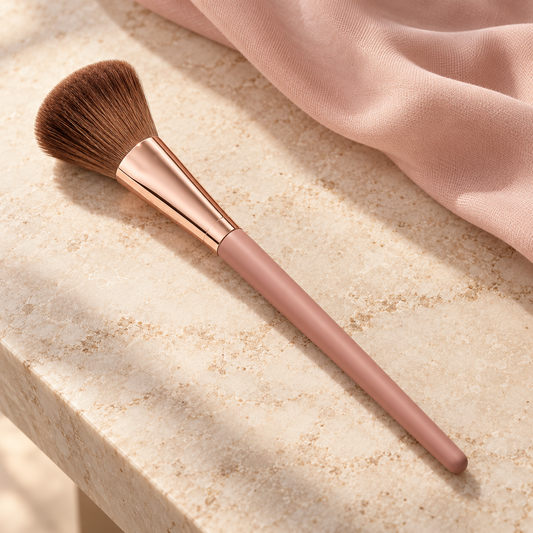 Slanted Cheek Brush on a styled vanity