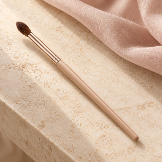 Tapered Crease Brush on a styled vanity