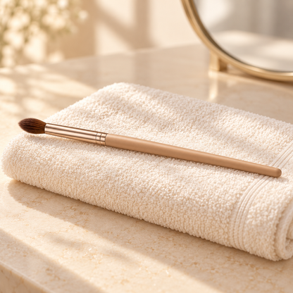 Tapered Crease Brush — vanity towel scene
