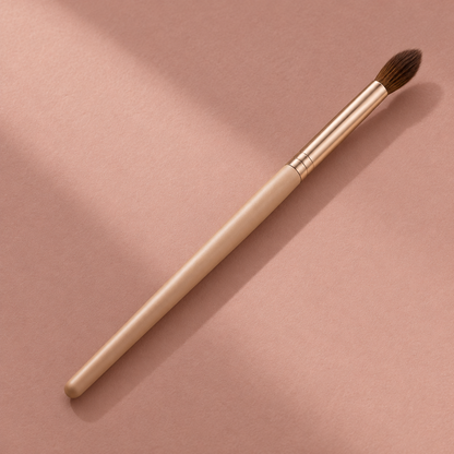Tapered Crease Brush — reverse-angle view on dusty rose