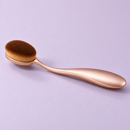 Oval Foundation Brush — side view on lilac
