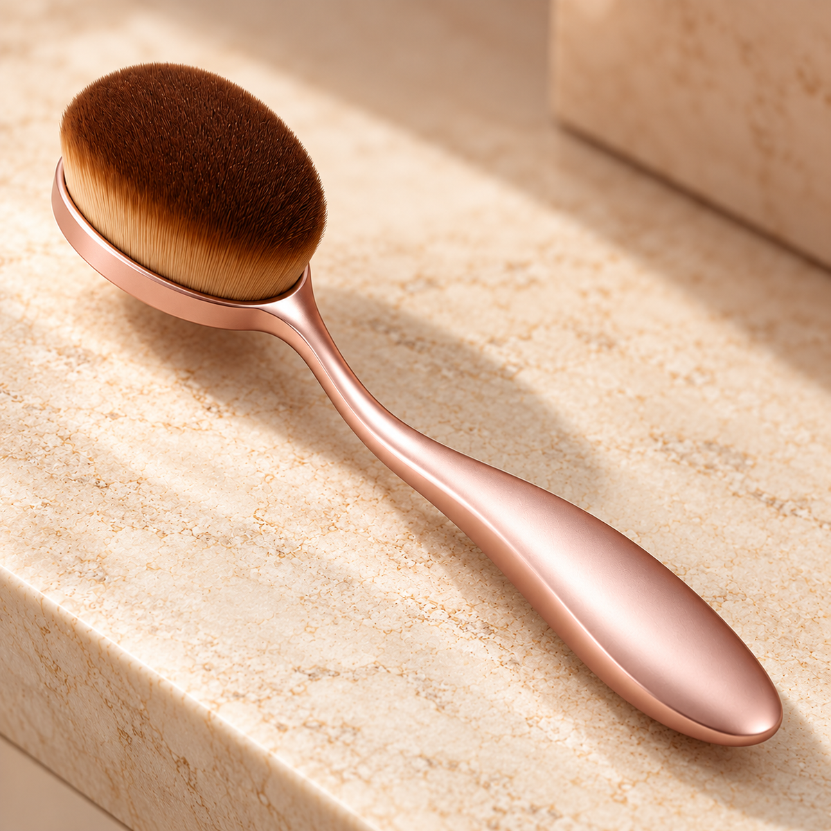Oval Foundation Brush — head and construction detail