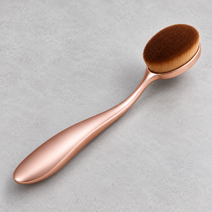 Oval Foundation Brush — opposite angle on light gray