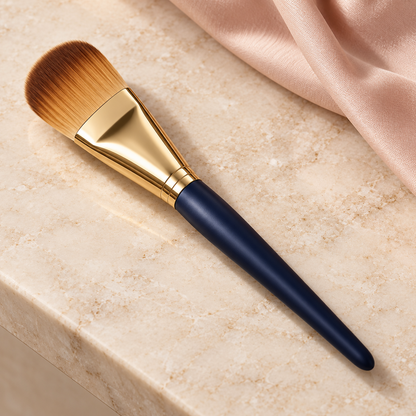 Flat Paddle Foundation Brush on a styled vanity