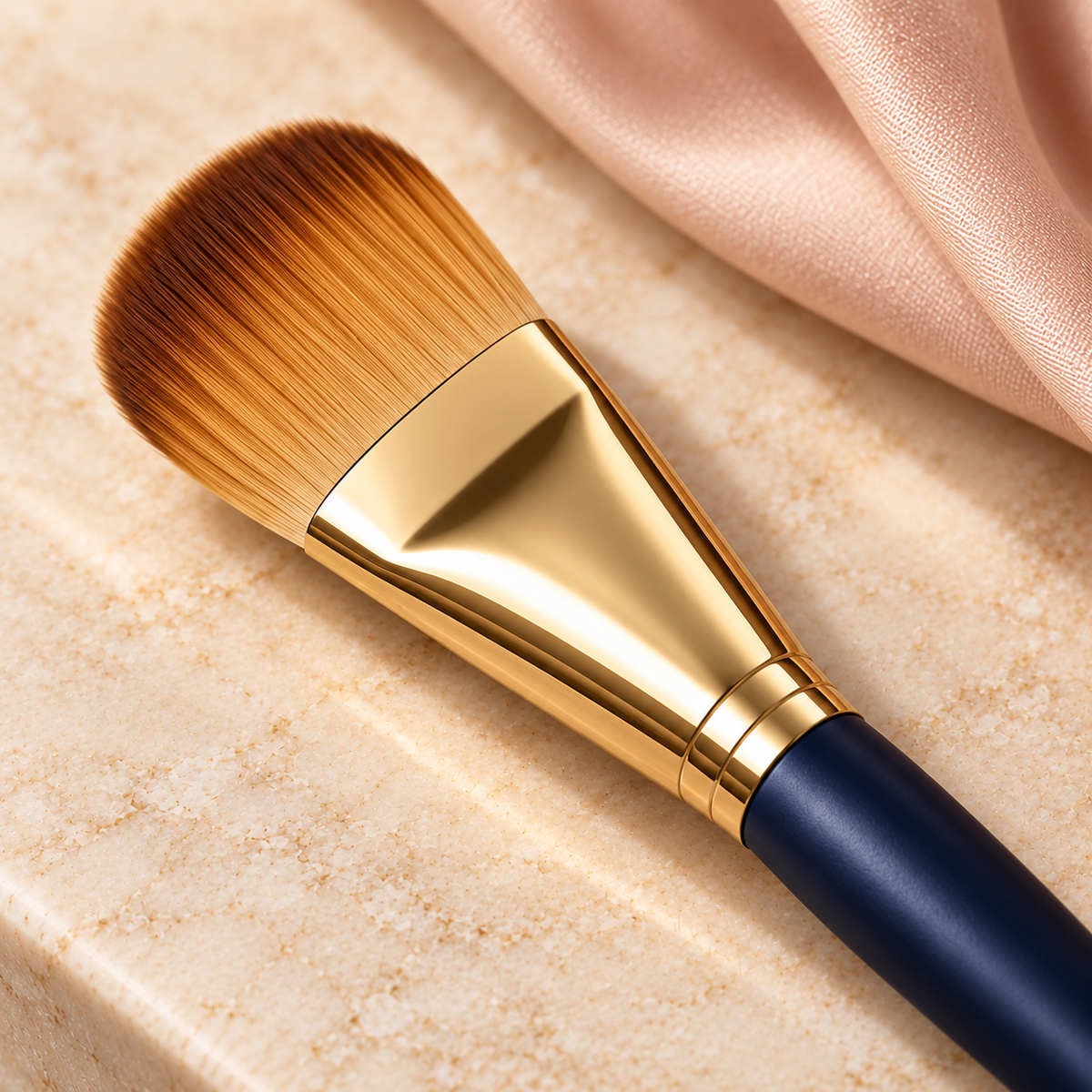 Flat Paddle Foundation Brush — head and construction detail