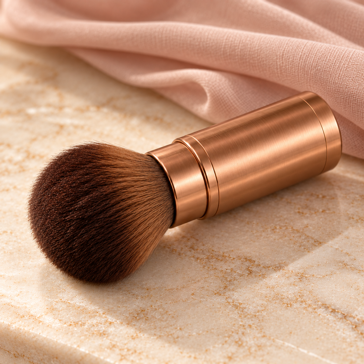 Retractable Travel Brush — head and construction detail
